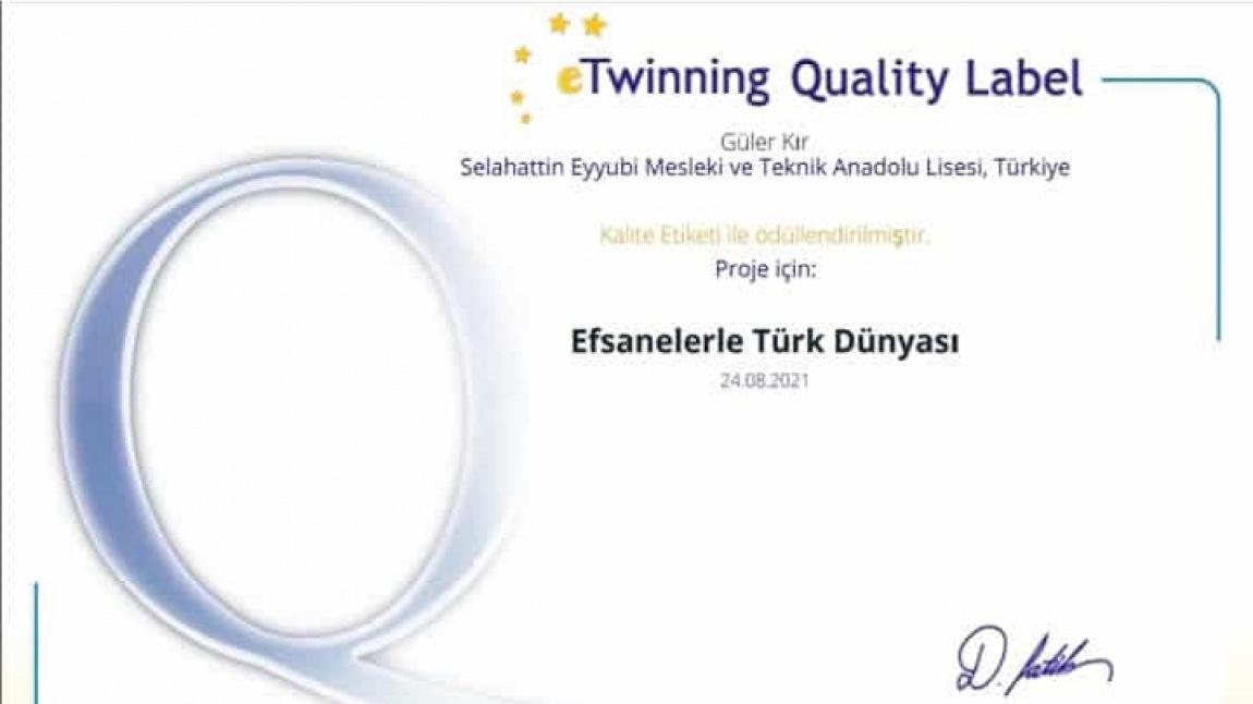 Değerli öğretmenimiz Güler KIR, ın hazırladığı e Twinning Projesi ile KALİTE ETİKETİ almaya hak kazanmıştır. Kendi sini tebrik ediyor, başarılarının devamını diliyorum.